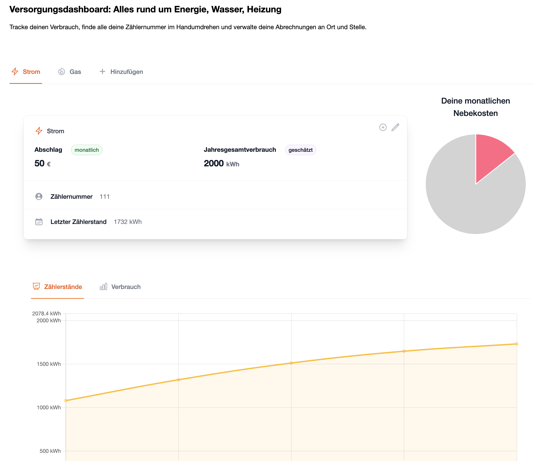 Verbrauch screenshot